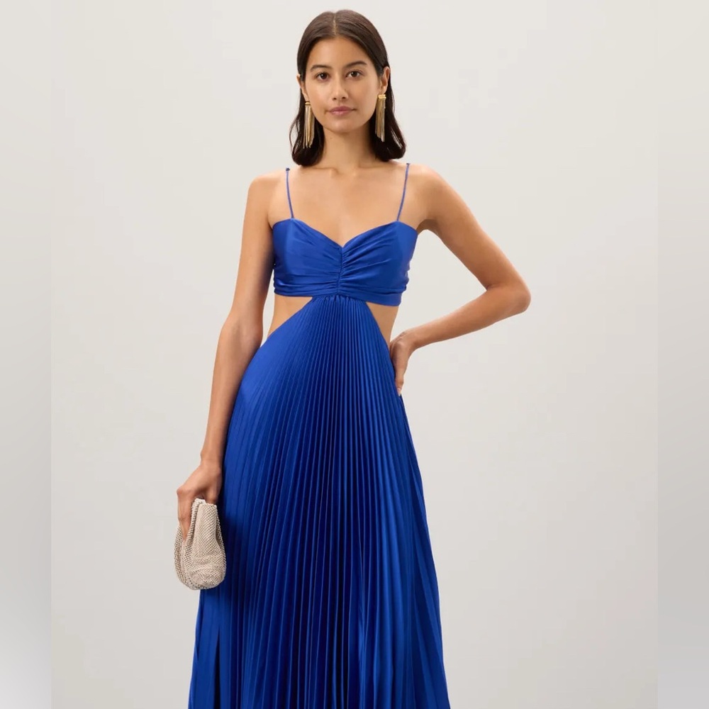 DELFI Zulay blue pleated dress
